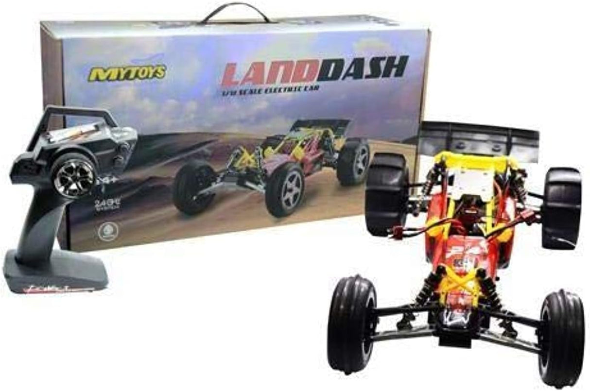 My Toys Land - dash 1:12 Scale Electric Car, 2.4GHz System, Runs in Multi Landscapes, Yellow/Red, MT929 - Al Kabayel Discount CentreMy Toys Land - dash 1:12 Scale Electric Car, 2.4GHz System, Runs in Multi Landscapes, Yellow/Red, MT929Remote Control toysMY TOYSAl Kabayel Discount Centre