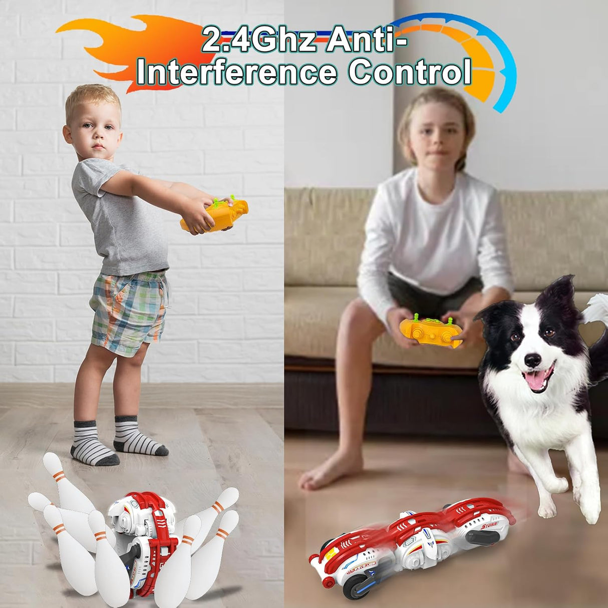 My Toys R/C Stunt Deformation Car, Sprint - Variant - Roll, 2.4GHz Remote Control, 3 Control Modes(Guesture Sensing, R/C, Watch R/C), Red/White - Al Kabayel Discount CentreMy Toys R/C Stunt Deformation Car, Sprint - Variant - Roll, 2.4GHz Remote Control, 3 Control Modes(Guesture Sensing, R/C, Watch R/C), Red/WhiteRemote Control toysMY TOYSAl Kabayel Discount Centre