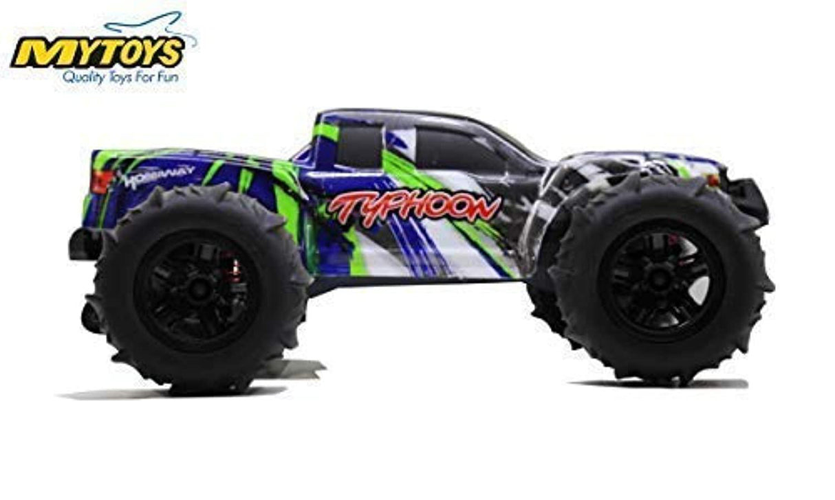 My Toys Typhoon 1:10 Scale 4WD Racing Car, 2.4GHz High Speed Radio Control, 3kg Analog Servo, 550 Power Motor, Gear Differential Design, Blue/Green, MT660 - A - Al Kabayel Discount CentreMy Toys Typhoon 1:10 Scale 4WD Racing Car, 2.4GHz High Speed Radio Control, 3kg Analog Servo, 550 Power Motor, Gear Differential Design, Blue/Green, MT660 - ARemote Control toysMY TOYSAl Kabayel Discount Centre
