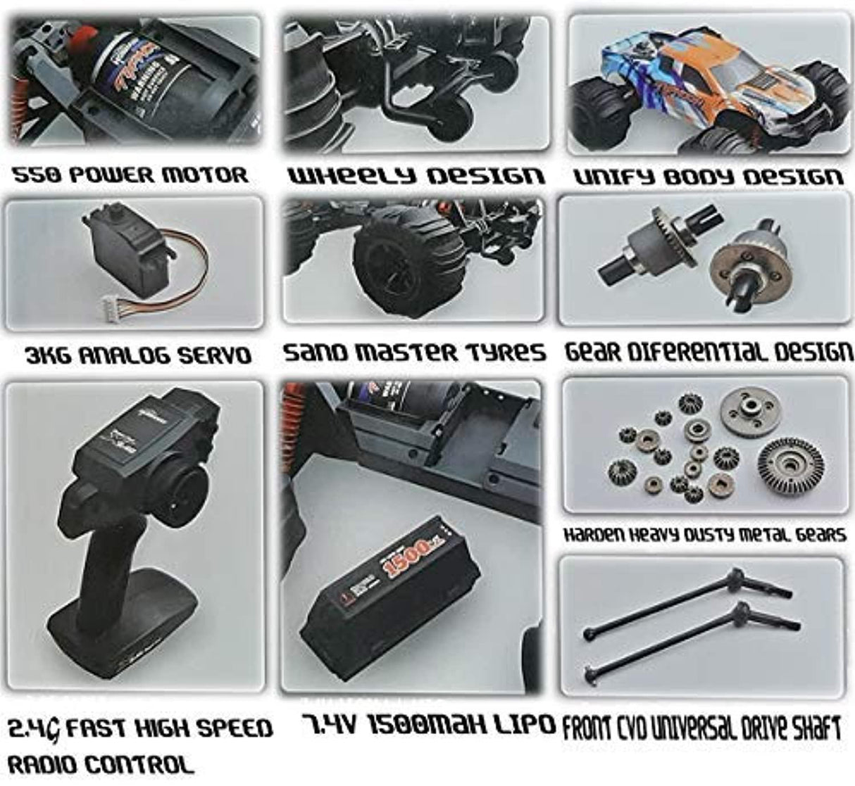 My Toys Typhoon 1:10 Scale 4WD Racing Car, 2.4GHz High Speed Radio Control, 3kg Analog Servo, 550 Power Motor, Gear Differential Design, Blue/Green, MT660 - A - Al Kabayel Discount CentreMy Toys Typhoon 1:10 Scale 4WD Racing Car, 2.4GHz High Speed Radio Control, 3kg Analog Servo, 550 Power Motor, Gear Differential Design, Blue/Green, MT660 - ARemote Control toysMY TOYSAl Kabayel Discount Centre