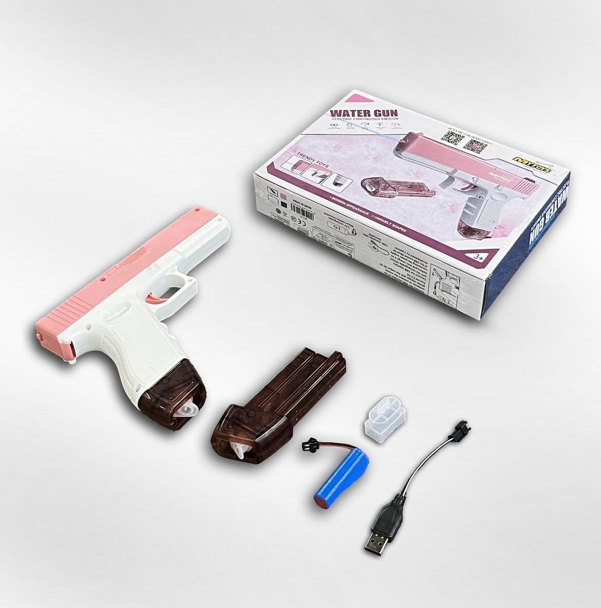 My Toys Water Gun, Electric Continuous Emission, 3.7V Rechargeable Battery, Pink - Al Kabayel Discount CentreMy Toys Water Gun, Electric Continuous Emission, 3.7V Rechargeable Battery, PinkBlaster & foam playMY TOYSAl Kabayel Discount Centre