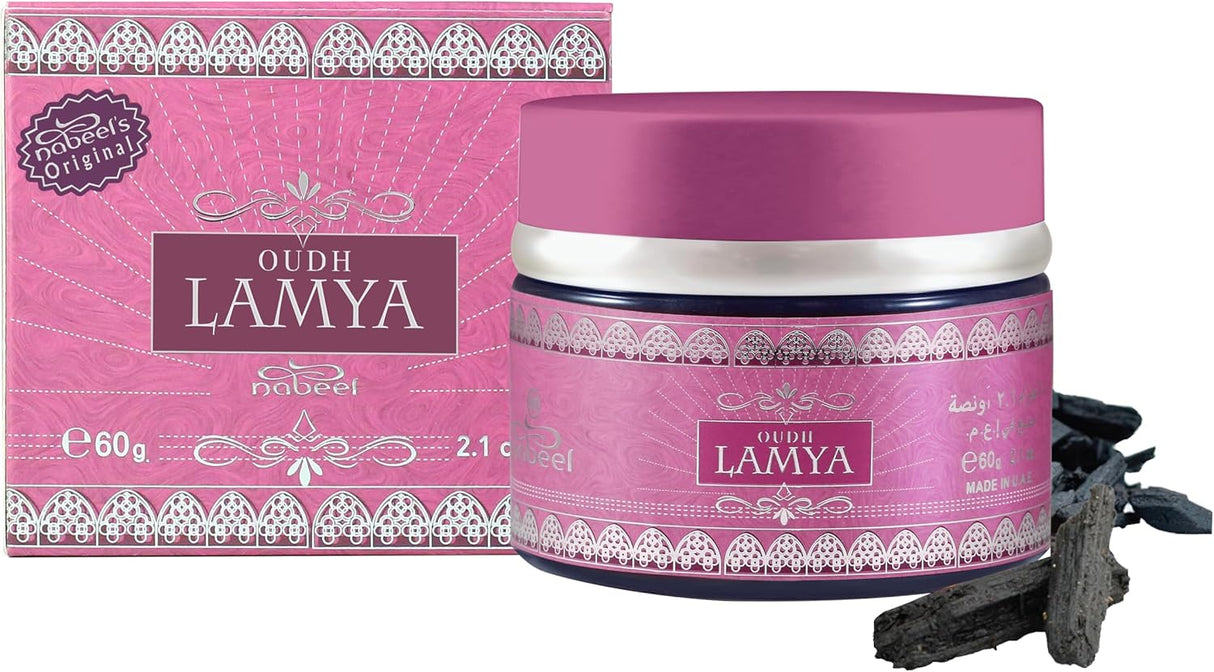 Nabeel Perfumed Oudh Lamya Incense - 60g - Al Kabayel Discount CentreNabeel Perfumed Oudh Lamya Incense - 60gHome FragrancesNABEELAl Kabayel Discount Centre