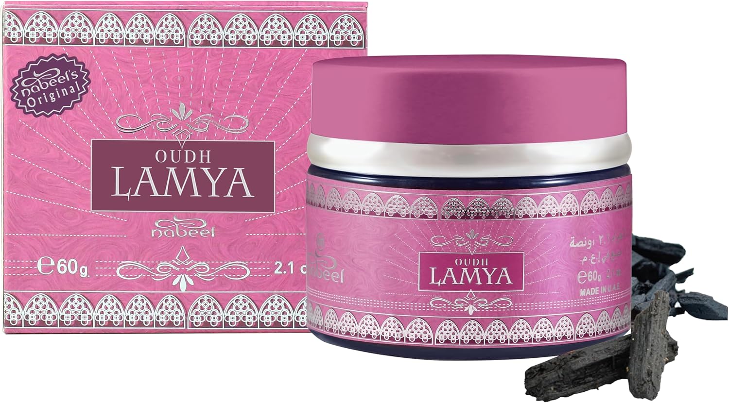 Nabeel Perfumed Oudh Lamya Incense - 60g - Al Kabayel Discount CentreNabeel Perfumed Oudh Lamya Incense - 60gHome FragrancesNABEELAl Kabayel Discount Centre