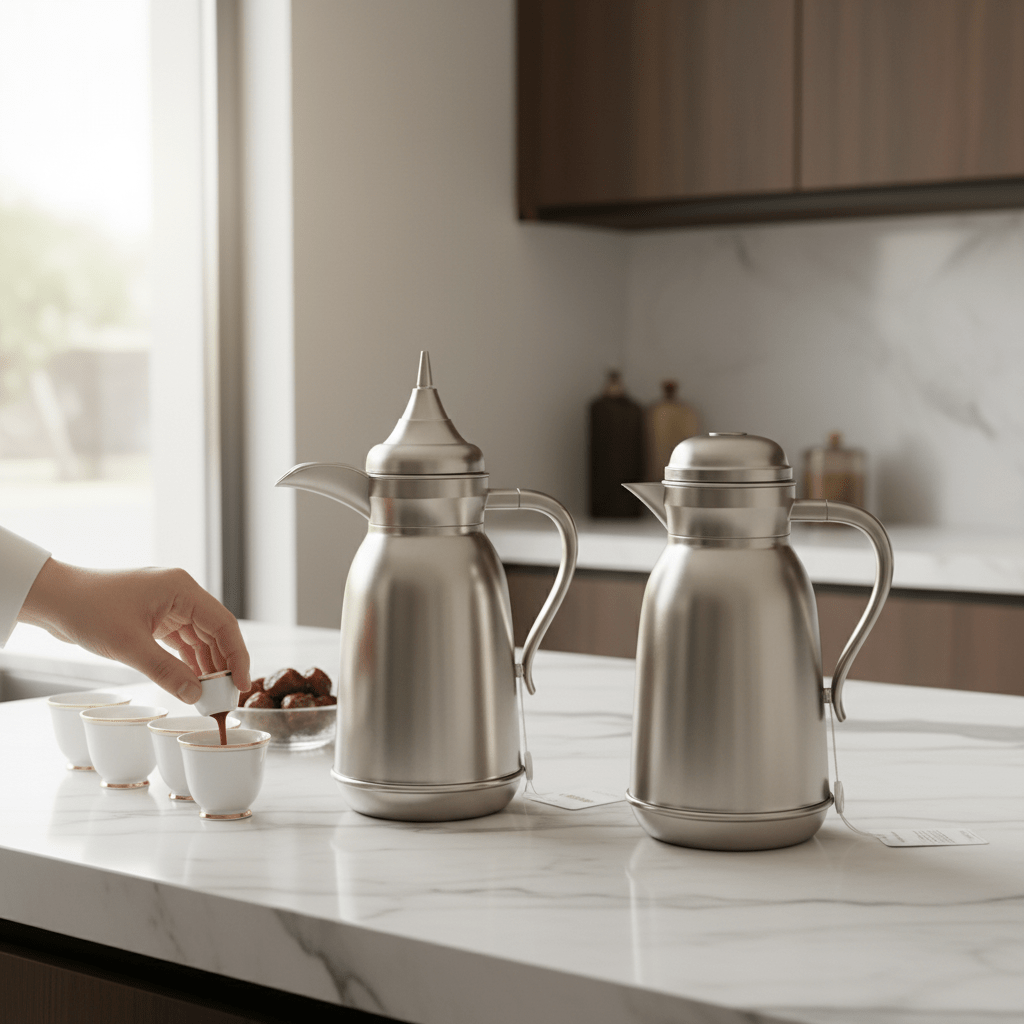 Najib Matte Silver Vacuum Flask with Durable Build Classic Insulated Beverage Bottle 1+1 Liter - Al Kabayel Discount CentreNajib Matte Silver Vacuum Flask with Durable Build Classic Insulated Beverage Bottle 1+1 LiterThermosNAJIBAl Kabayel Discount Centre