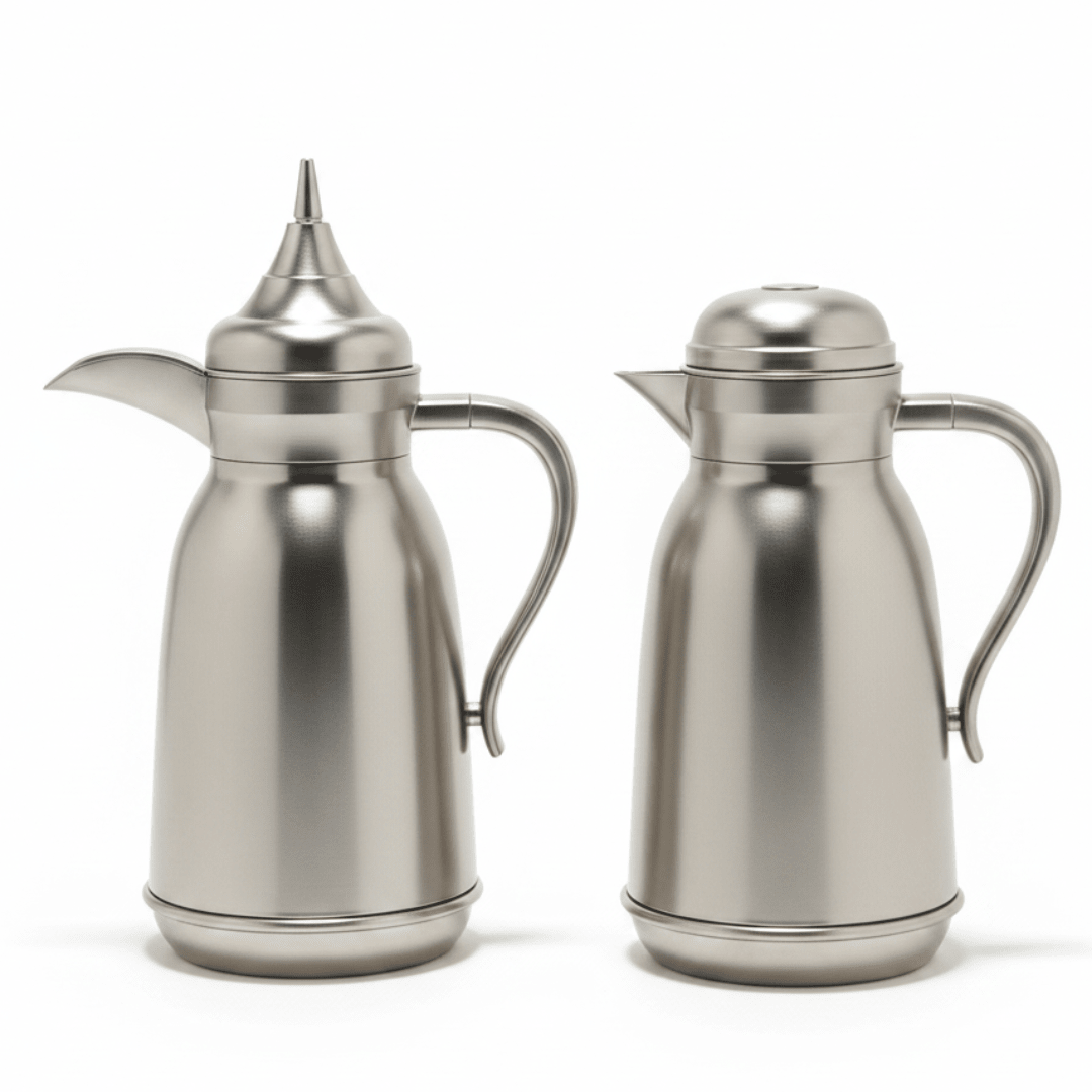 Najib Matte Silver Vacuum Flask with Durable Build Classic Insulated Beverage Bottle 1+1 Liter - Al Kabayel Discount CentreNajib Matte Silver Vacuum Flask with Durable Build Classic Insulated Beverage Bottle 1+1 LiterThermosNAJIBAl Kabayel Discount Centre