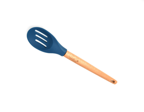 Nautilus Beech Wood Handle Silicone Slotted Spoon - 29.9X5.8X1.6Cm - Blue/Wooden - Al Kabayel Discount CentreNautilus Beech Wood Handle Silicone Slotted Spoon - 29.9X5.8X1.6Cm - Blue/WoodenKitchen Utensils & GadgetsNAUTILUSAl Kabayel Discount Centre