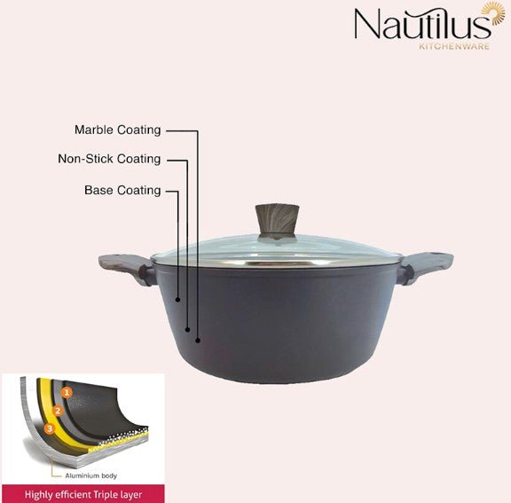 NAUTILUS Casserole 28cm - Al Kabayel Discount CentreNAUTILUS Casserole 28cmCasseroles & Stock PotsNAUTILUSAl Kabayel Discount Centre