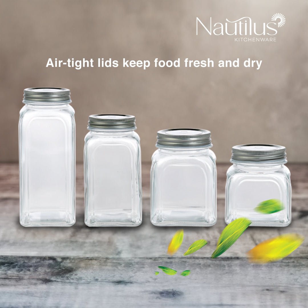Nautilus Glass Jar 350ml Glass, Non - Toxic and Food - Safe Material, Dishwasher Safe ,With metal lid - Clear - Al Kabayel Discount CentreNautilus Glass Jar 350ml Glass, Non - Toxic and Food - Safe Material, Dishwasher Safe ,With metal lid - ClearJars & Food SaversNAUTILUSAl Kabayel Discount Centre