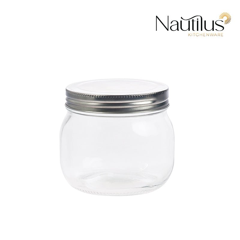 Nautilus Glass Jar 430ml Glass, Non - Toxic and Food - Safe Material, Dishwasher Safe ,With metal lid - Clear - Al Kabayel Discount CentreNautilus Glass Jar 430ml Glass, Non - Toxic and Food - Safe Material, Dishwasher Safe ,With metal lid - ClearJars & Food SaversNAUTILUSAl Kabayel Discount Centre