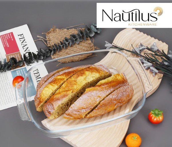 NAUTILUS Rectangular Borosilicate Glass Baking Tray 2 Liter, 302mm*197mm*58mm, RNGT - 10544 - Al Kabayel Discount CentreNAUTILUS Rectangular Borosilicate Glass Baking Tray 2 Liter, 302mm*197mm*58mm, RNGT - 10544Food ContainersNAUTILUSAl Kabayel Discount Centre