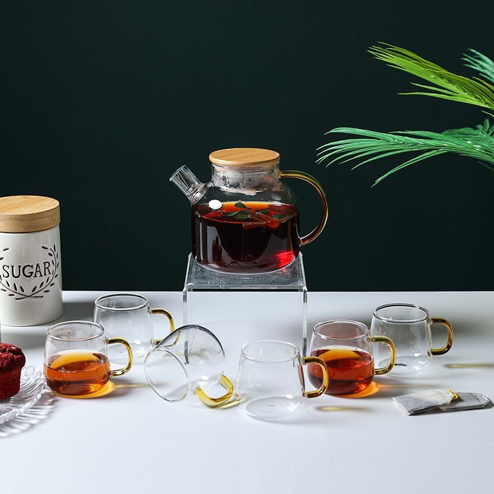NEOFLAM Borosilicate 7Pcs Tea Set Tea Set, Coffee Pot - 1000ml and Cups - 130ml - Al Kabayel Discount CentreNEOFLAM Borosilicate 7Pcs Tea Set Tea Set, Coffee Pot - 1000ml and Cups - 130mlTea SetsNEOFLAMAl Kabayel Discount Centre