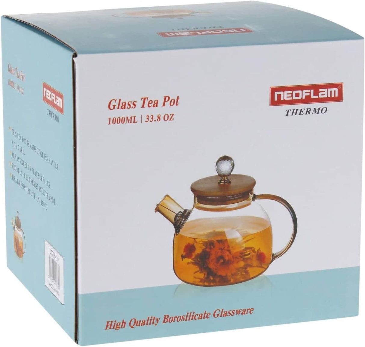 NEOFLAM Borosilicate Glass Tea Pot 1000ml - Al Kabayel Discount CentreNEOFLAM Borosilicate Glass Tea Pot 1000mlTea/Coffee PotsNEOFLAMAl Kabayel Discount Centre