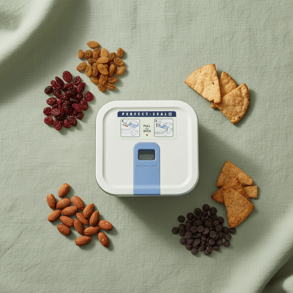 Neoflam Compact Square Glass Food Container with Airtight Plastic Lid – Space - Saving Food Storage for Snacks & Small Portions – 500 ml - Al Kabayel Discount CentreNeoflam Compact Square Glass Food Container with Airtight Plastic Lid – Space - Saving Food Storage for Snacks & Small Portions – 500 mlFood ContainersNEOFLAMAl Kabayel Discount Centre