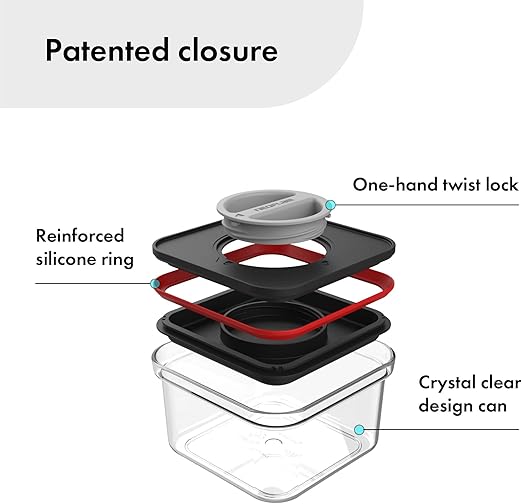 Neoflam Smart Seal Patent Airtight Kitchen Pantry Canister/Organizer Clear Plastic Container with Simple Twist Lids, Leak Proof, Dishwasher Safe, BPA Free, Cereal, Flour, Dry Food Storage 4 Piece Set - Al Kabayel Discount CentreNeoflam Smart Seal Patent Airtight Kitchen Pantry Canister/Organizer Clear Plastic Container with Simple Twist Lids, Leak Proof, Dishwasher Safe, BPA Free, Cereal, Flour, Dry Food Storage 4 Piece SetFood ContainersNEOFLAMAl Kabayel Discount Centre