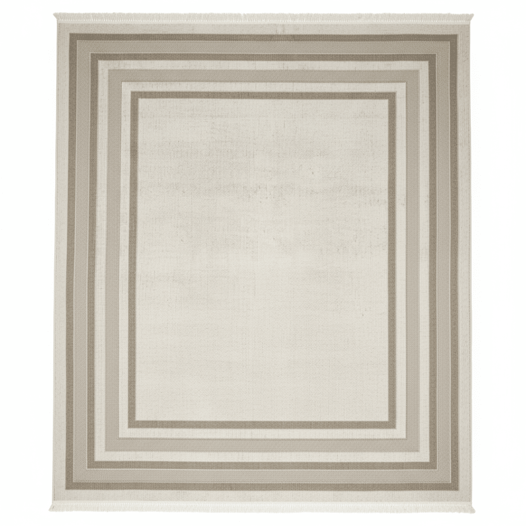 New Jallaksy Polypropylene Ivory & Light Beige Area Carpet | Geometric Border Design | 300×400 cm | Made in Turkey | Living Room, Majlis & Dining Rug - Al Kabayel Discount CentreNew Jallaksy Polypropylene Ivory & Light Beige Area Carpet | Geometric Border Design | 300×400 cm | Made in Turkey | Living Room, Majlis & Dining RugDoormatsNEW JALLAKSYAl Kabayel Discount Centre