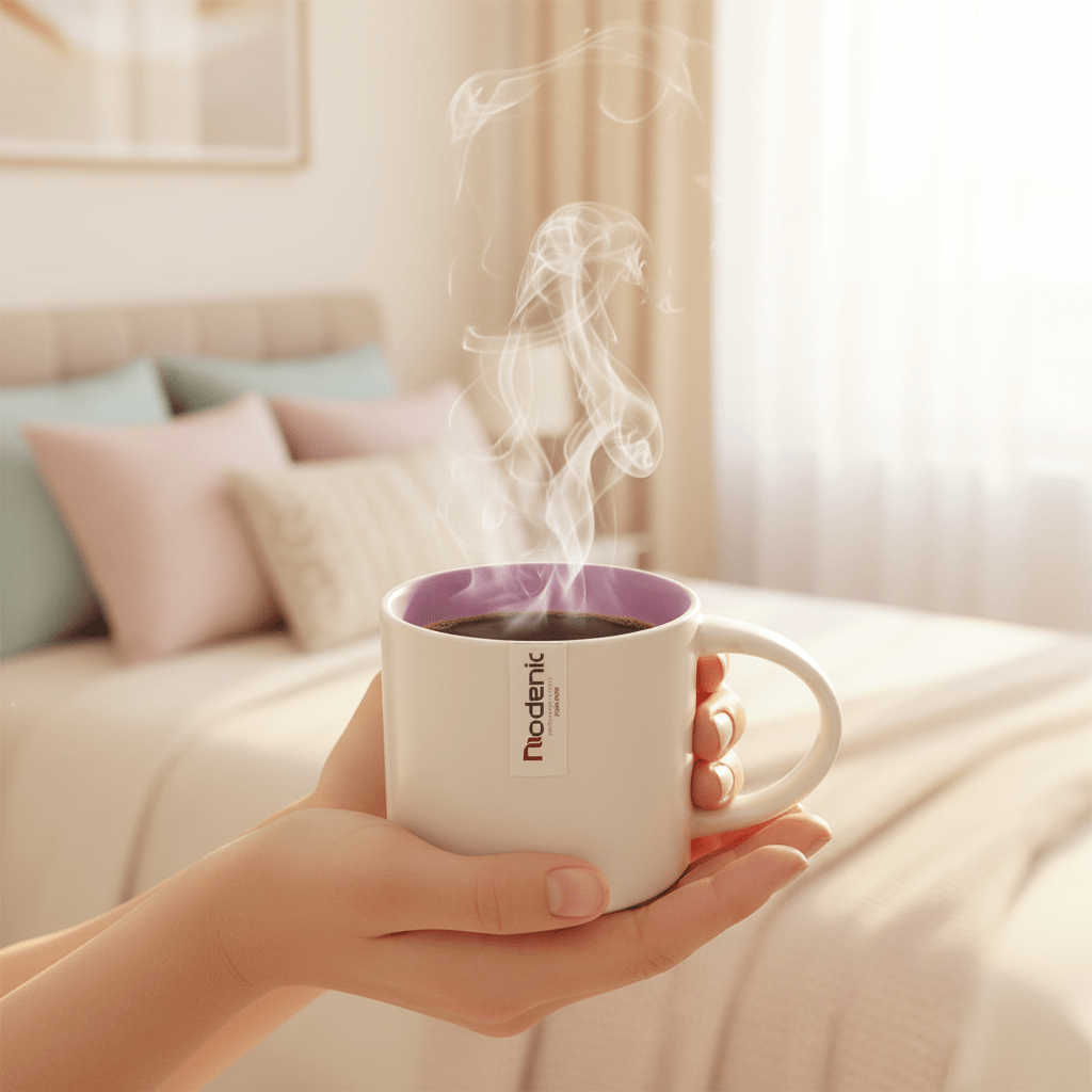 Niodenic Ceramic Mug — White & Lavender | 330ml - Al Kabayel Discount CentreNiodenic Ceramic Mug — White & Lavender | 330mlMugsNIODENICAl Kabayel Discount Centre