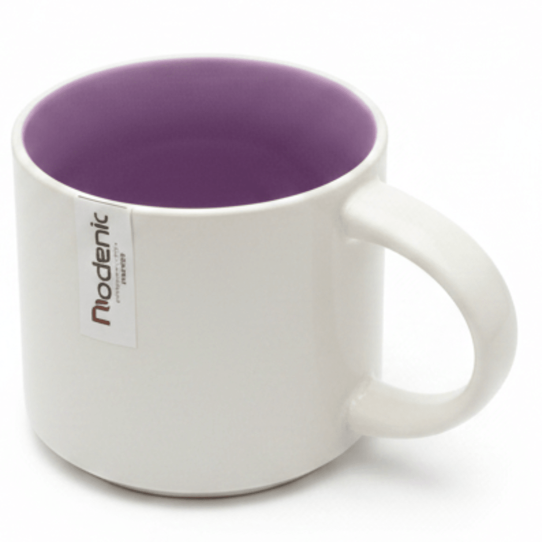 Niodenic Ceramic Mug — White & Lavender | 330ml - Al Kabayel Discount CentreNiodenic Ceramic Mug — White & Lavender | 330mlMugsNIODENICAl Kabayel Discount Centre