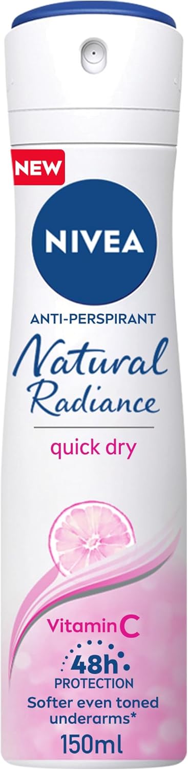 Nivea Antiperspirant Spray for Women, 48h Protection, Natural Radiance - 150ML - Al Kabayel Discount CentreNivea Antiperspirant Spray for Women, 48h Protection, Natural Radiance - 150MLBody Mists & SpraysNIVEAAl Kabayel Discount Centre
