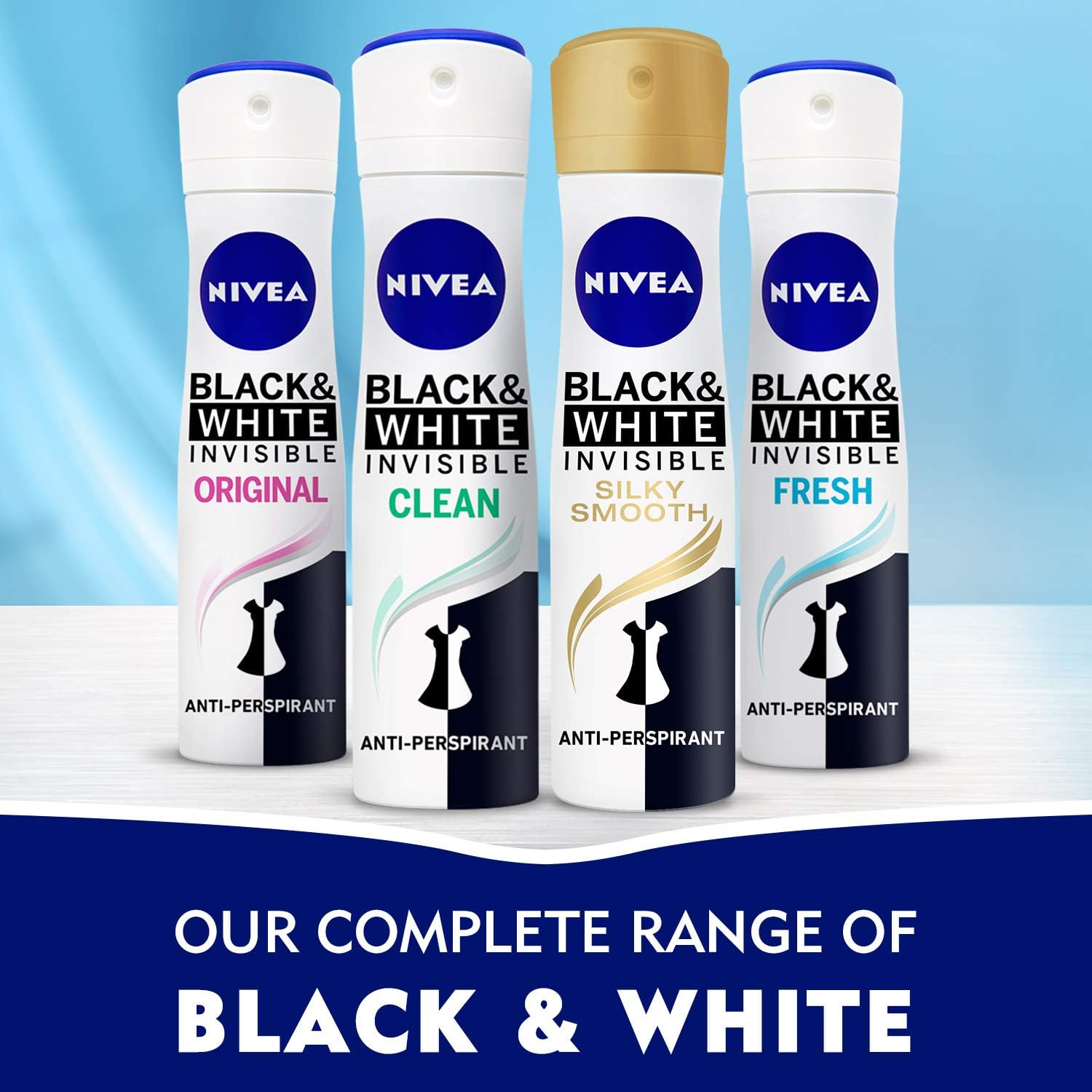 Nivea Deodorant Female, Invisible Black & White, Original, Spray - 2x150ML - Al Kabayel Discount CentreNivea Deodorant Female, Invisible Black & White, Original, Spray - 2x150MLBody Mists & SpraysNIVEAAl Kabayel Discount Centre