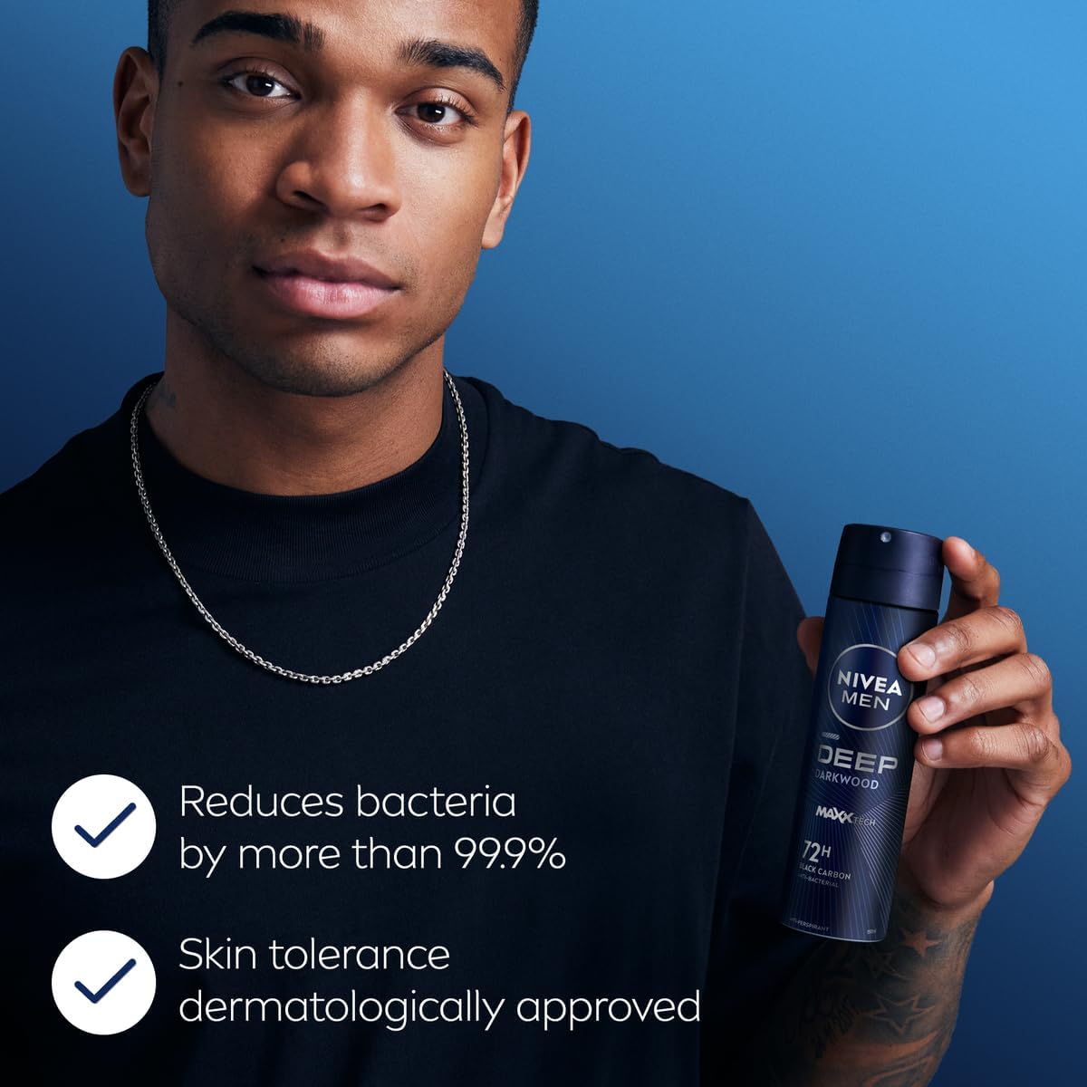 Nivea Men Antiperspirant Spray for Men, 48h Protection, DEEP Black Carbon Antibacterial, Woody Scent - 150ML - Al Kabayel Discount CentreNivea Men Antiperspirant Spray for Men, 48h Protection, DEEP Black Carbon Antibacterial, Woody Scent - 150MLBody Mists & SpraysNIVEAAl Kabayel Discount Centre