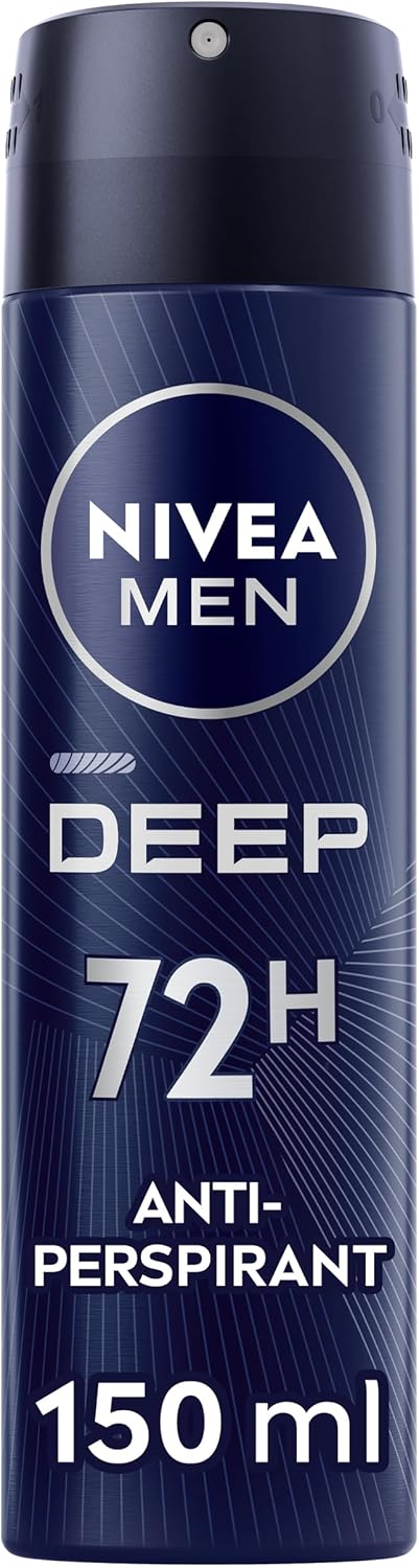 Nivea Men Antiperspirant Spray for Men, 48h Protection, DEEP Black Carbon Antibacterial, Woody Scent - 150ML - Al Kabayel Discount CentreNivea Men Antiperspirant Spray for Men, 48h Protection, DEEP Black Carbon Antibacterial, Woody Scent - 150MLBody Mists & SpraysNIVEAAl Kabayel Discount Centre