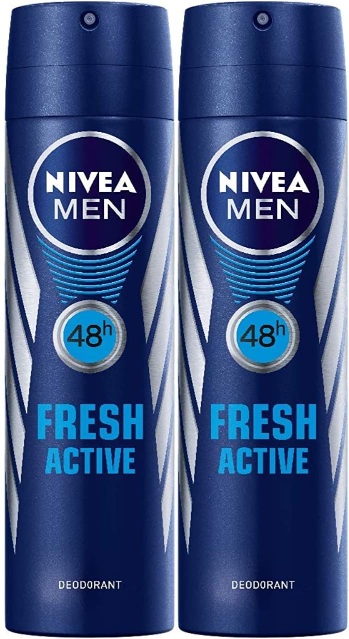 Nivea Men Deodorant, Fresh Active, Spray - 2X150ML - Al Kabayel Discount CentreNivea Men Deodorant, Fresh Active, Spray - 2X150MLBody Mists & SpraysNIVEAAl Kabayel Discount Centre