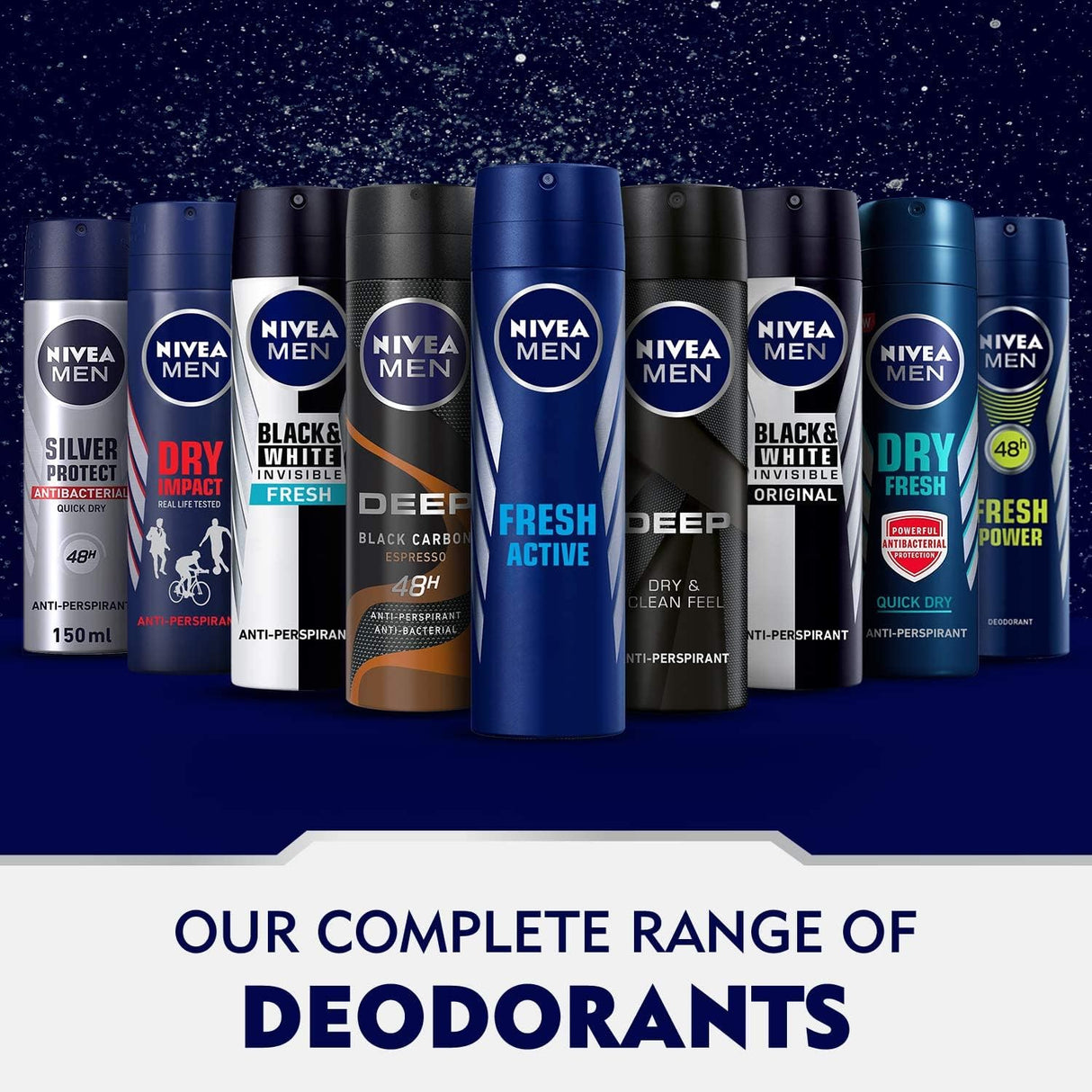 Nivea Men Deodorant, Fresh Active, Spray - 2X150ML - Al Kabayel Discount CentreNivea Men Deodorant, Fresh Active, Spray - 2X150MLBody Mists & SpraysNIVEAAl Kabayel Discount Centre