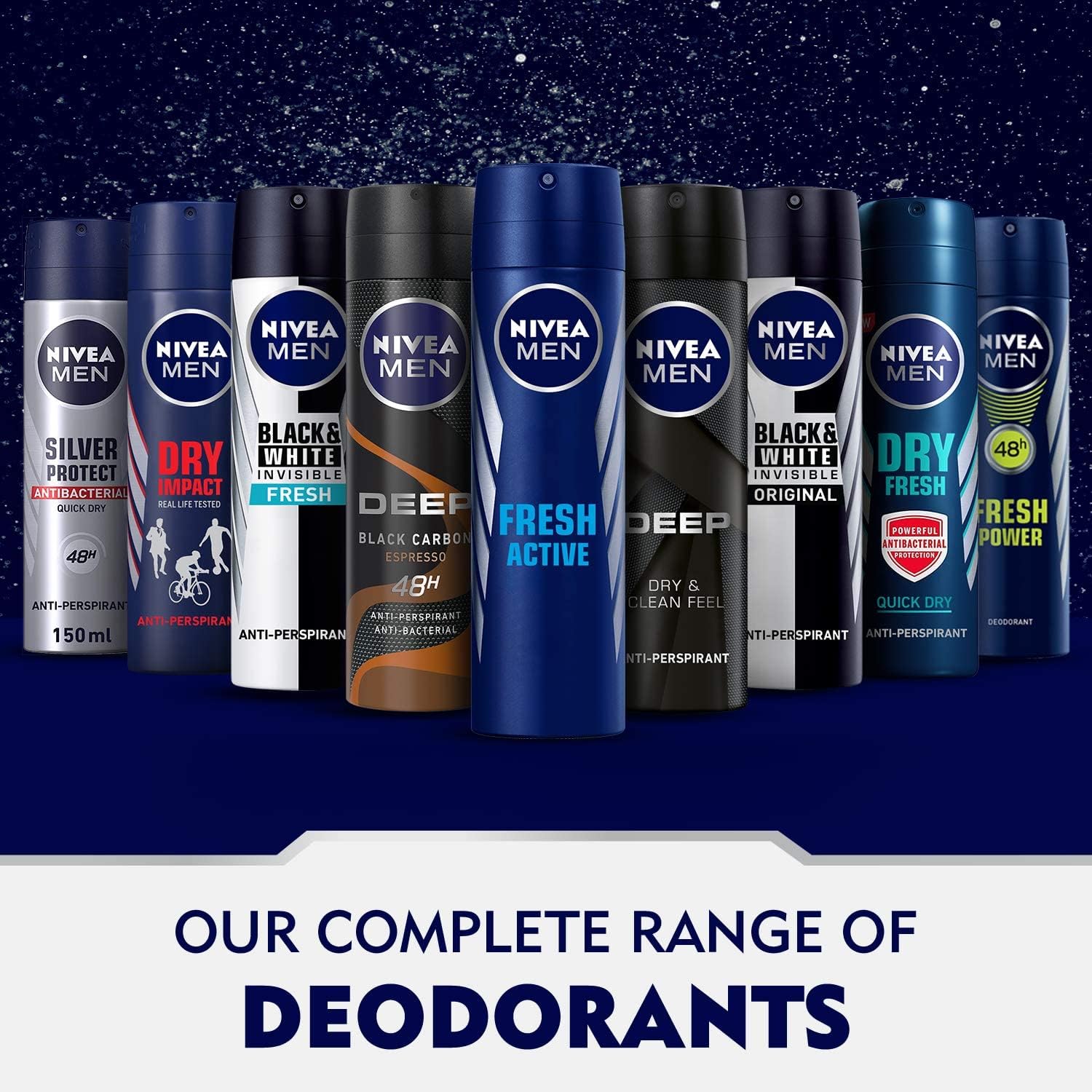 Nivea Men Deodorant, Fresh Active, Spray - 2X150ML - Al Kabayel Discount CentreNivea Men Deodorant, Fresh Active, Spray - 2X150MLBody Mists & SpraysNIVEAAl Kabayel Discount Centre