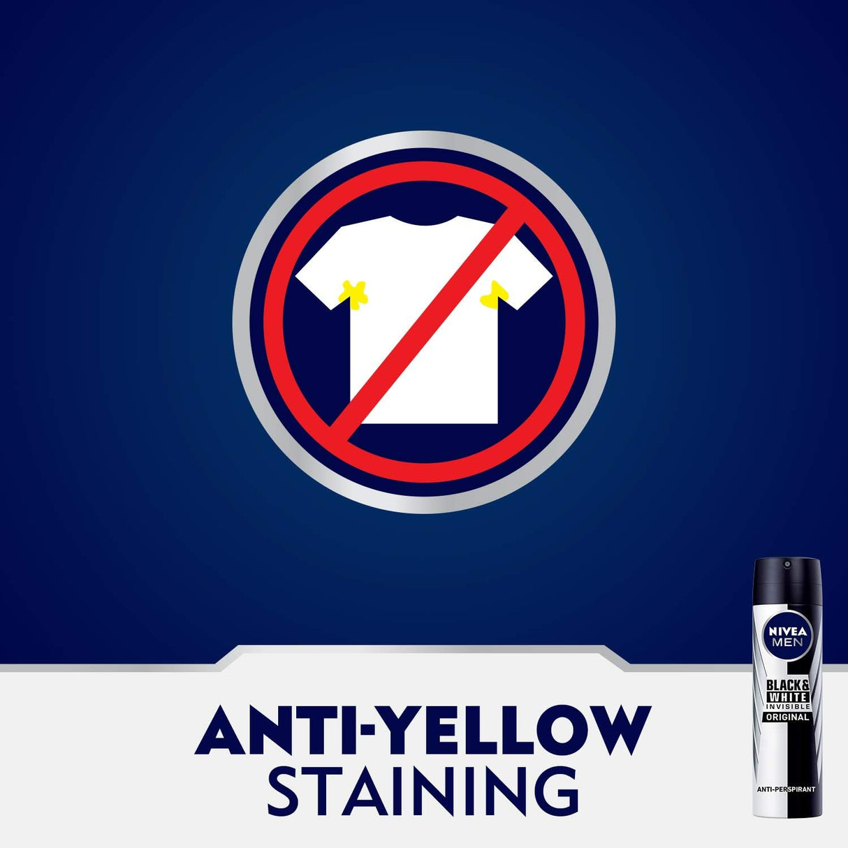 Nivea Men Deodorant, Invisible Black & White, Original, Spray - 2x150ML - Al Kabayel Discount CentreNivea Men Deodorant, Invisible Black & White, Original, Spray - 2x150MLBody Mists & SpraysNIVEAAl Kabayel Discount Centre