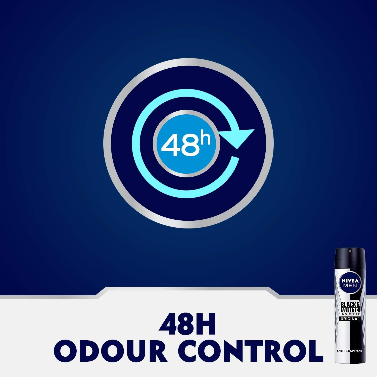 Nivea Men Deodorant, Invisible Black & White, Original, Spray - 2x150ML - Al Kabayel Discount CentreNivea Men Deodorant, Invisible Black & White, Original, Spray - 2x150MLBody Mists & SpraysNIVEAAl Kabayel Discount Centre