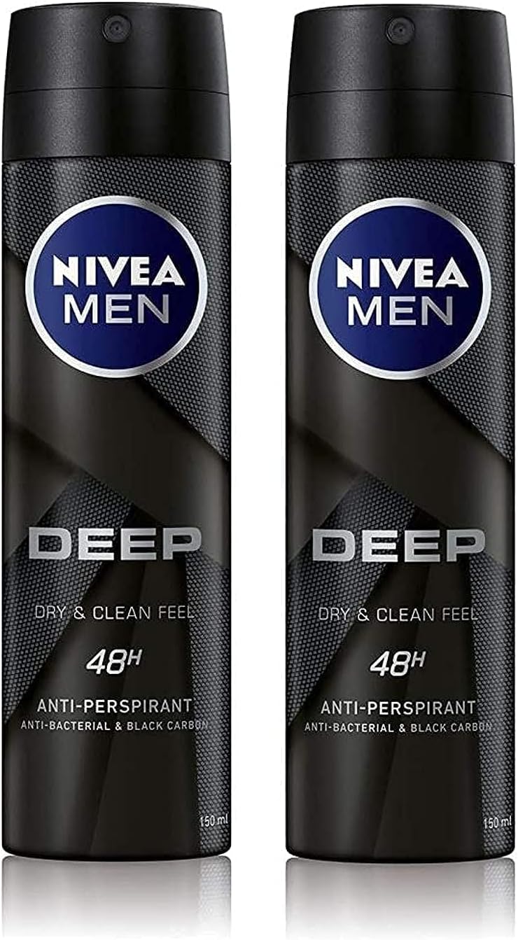 Nivea Men's Deep Deodorant Spray (2x150ML) - Al Kabayel Discount CentreNivea Men's Deep Deodorant Spray (2x150ML)Body Mists & SpraysNIVEAAl Kabayel Discount Centre