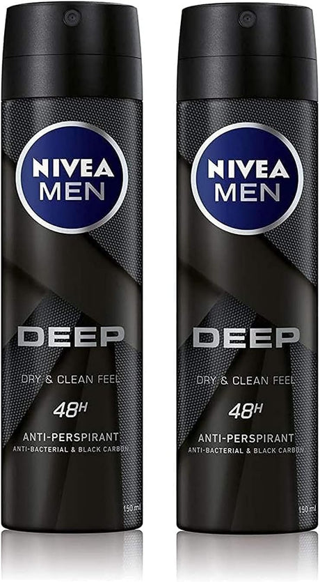 Nivea Men's Deep Deodorant Spray (2x150ML) - Al Kabayel Discount CentreNivea Men's Deep Deodorant Spray (2x150ML)Body Mists & SpraysNIVEAAl Kabayel Discount Centre