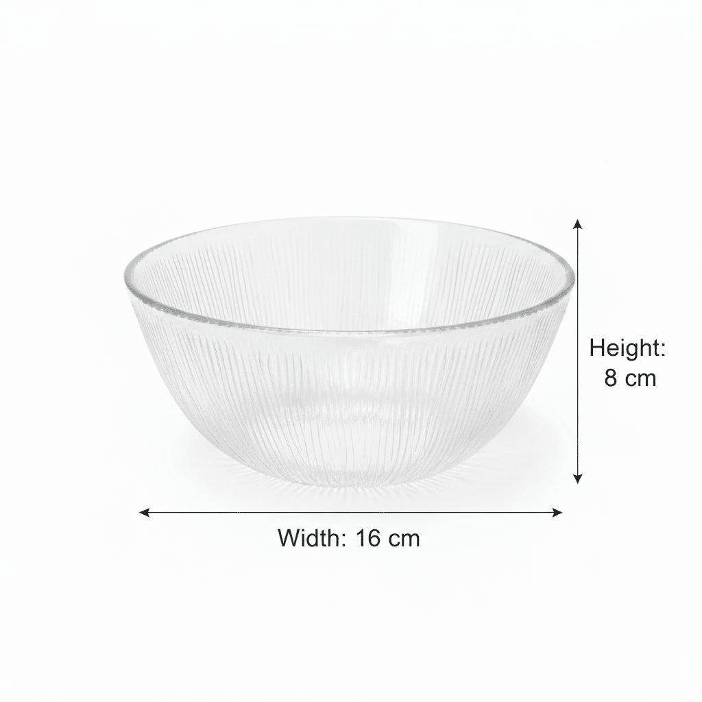 Noritazeh Ribbed Glass Salad Bowl - 16×8 cm - Al Kabayel Discount CentreNoritazeh Ribbed Glass Salad Bowl - 16×8 cmBowlsNORITAZEHAl Kabayel Discount Centre