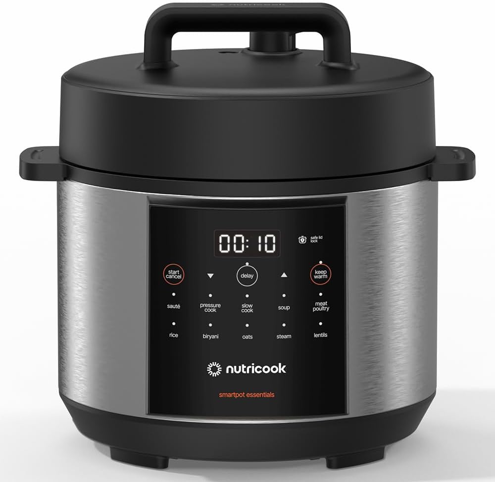 Nutricook Smart Pot Electric Pressure Cooker, 4L Capacity, 900W, 11 Cooking Programs, Dishwasher - Safe, Food - Grade Stainless Steel Pot,Built - in Safety Features,NC - SP150 - Al Kabayel Discount CentreNutricook Smart Pot Electric Pressure Cooker, 4L Capacity, 900W, 11 Cooking Programs, Dishwasher - Safe, Food - Grade Stainless Steel Pot,Built - in Safety Features,NC - SP150Electric CookersNUTRICOOKAl Kabayel Discount Centre