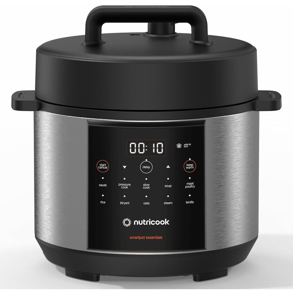 Nutricook Smart Pot Electric Pressure Cooker, 4L Capacity, 900W, 11 Cooking Programs, Dishwasher - Safe, Food - Grade Stainless Steel Pot,Built - in Safety Features,NC - SP150 - Al Kabayel Discount CentreNutricook Smart Pot Electric Pressure Cooker, 4L Capacity, 900W, 11 Cooking Programs, Dishwasher - Safe, Food - Grade Stainless Steel Pot,Built - in Safety Features,NC - SP150Electric CookersNUTRICOOKAl Kabayel Discount Centre