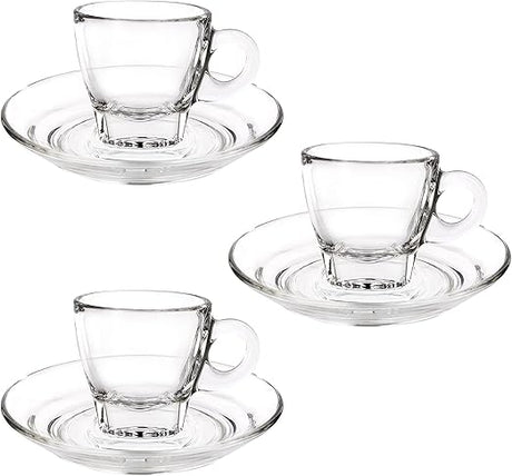 Ocean Caffe Espresso Cup & Saucer Set, 70 Ml, Set Of 6, P0244206, Espresso Cup, Tea & Coffee Cup, Cappuccino Cup, Latte Glass - Al Kabayel Discount CentreOcean Caffe Espresso Cup & Saucer Set, 70 Ml, Set Of 6, P0244206, Espresso Cup, Tea & Coffee Cup, Cappuccino Cup, Latte GlassTea CupsOCEANAl Kabayel Discount Centre