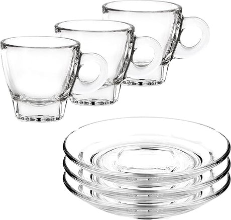 Ocean Caffe Espresso Cup & Saucer Set, 70 Ml, Set Of 6, P0244206, Espresso Cup, Tea & Coffee Cup, Cappuccino Cup, Latte Glass - Al Kabayel Discount CentreOcean Caffe Espresso Cup & Saucer Set, 70 Ml, Set Of 6, P0244206, Espresso Cup, Tea & Coffee Cup, Cappuccino Cup, Latte GlassTea CupsOCEANAl Kabayel Discount Centre