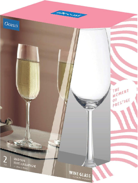 Ocean Champagne Glasses, Set Of 2, Clear, 210 Ml, 015F0702, Champagne Flutes, Champagne Glasses, Sparkling Wine Flutes, Tulips Glasses, Couple Glass - Al Kabayel Discount CentreOcean Champagne Glasses, Set Of 2, Clear, 210 Ml, 015F0702, Champagne Flutes, Champagne Glasses, Sparkling Wine Flutes, Tulips Glasses, Couple GlassDrinkware SetsOCEANAl Kabayel Discount Centre