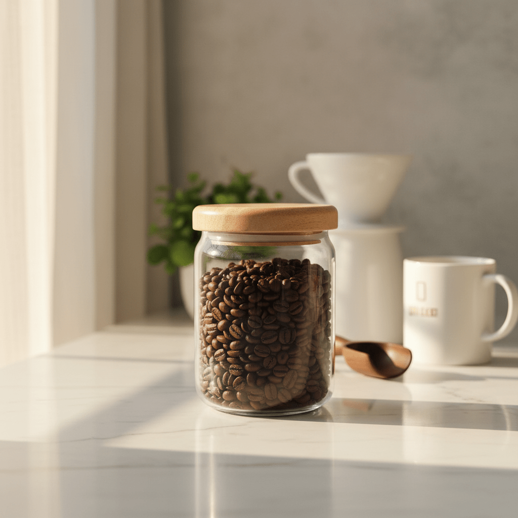 Ocean Glass Airtight Storage Jar with Wooden Lid – 500ml Kitchen Container - Al Kabayel Discount CentreOcean Glass Airtight Storage Jar with Wooden Lid – 500ml Kitchen ContainerJars & Food SaversOCEANAl Kabayel Discount Centre