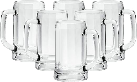Ocean Munich Beer Mug, Set of 6, Clear, 355 Ml, P00840, Beer Glass, Ale Mug, Beer Stein, Beer Cup, Beer Goblet - Al Kabayel Discount CentreOcean Munich Beer Mug, Set of 6, Clear, 355 Ml, P00840, Beer Glass, Ale Mug, Beer Stein, Beer Cup, Beer GobletDrinkware SetOCEANAl Kabayel Discount Centre