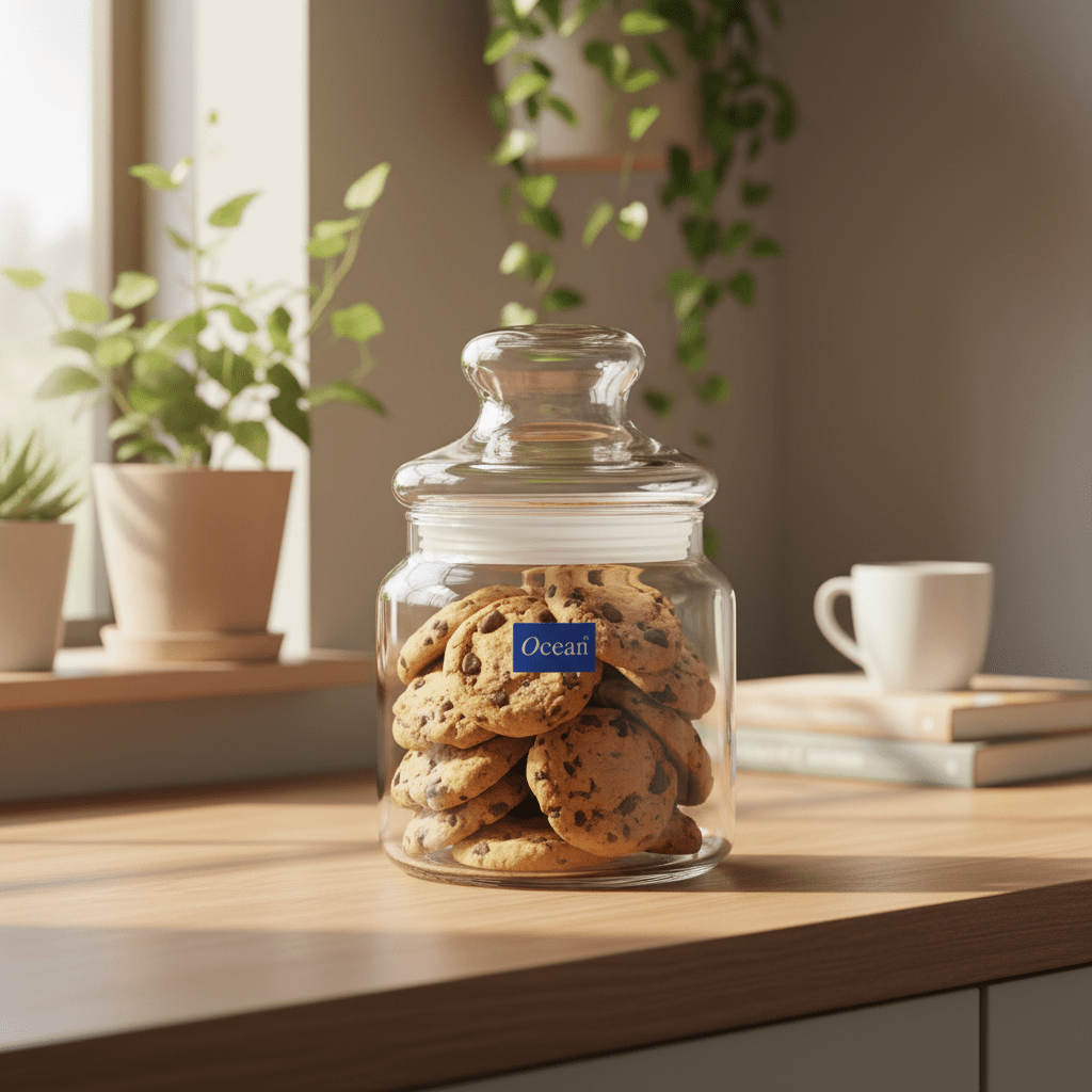 Ocean Plain Glass Canister 500ml — Airtight Glass Storage Jar with Lid - Al Kabayel Discount CentreOcean Plain Glass Canister 500ml — Airtight Glass Storage Jar with LidJars & Food SaversOCEANAl Kabayel Discount Centre