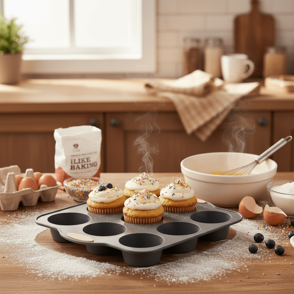 Orchid BakePro 12 - Cup Premium Grey Silicone Muffin & Cupcake Tray Non - Stick Baking Mould 28×18cm - Al Kabayel Discount CentreOrchid BakePro 12 - Cup Premium Grey Silicone Muffin & Cupcake Tray Non - Stick Baking Mould 28×18cmCake Mold & Baking MoldsORCHIDAl Kabayel Discount Centre