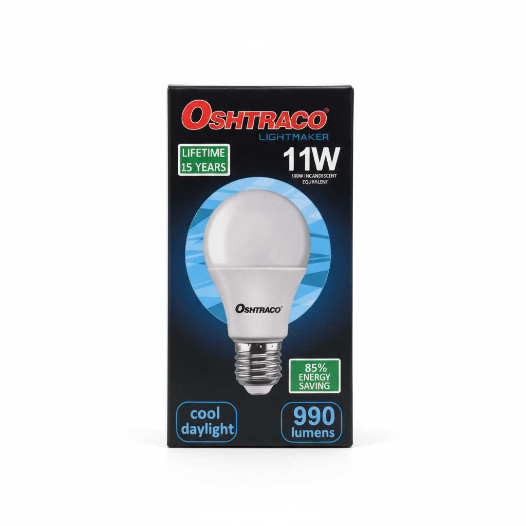 Oshtraco E27 LED Bulb 11W, Cool Day Light - Al Kabayel Discount CentreOshtraco E27 LED Bulb 11W, Cool Day LightLight BulbsOSHTRACOAl Kabayel Discount Centre