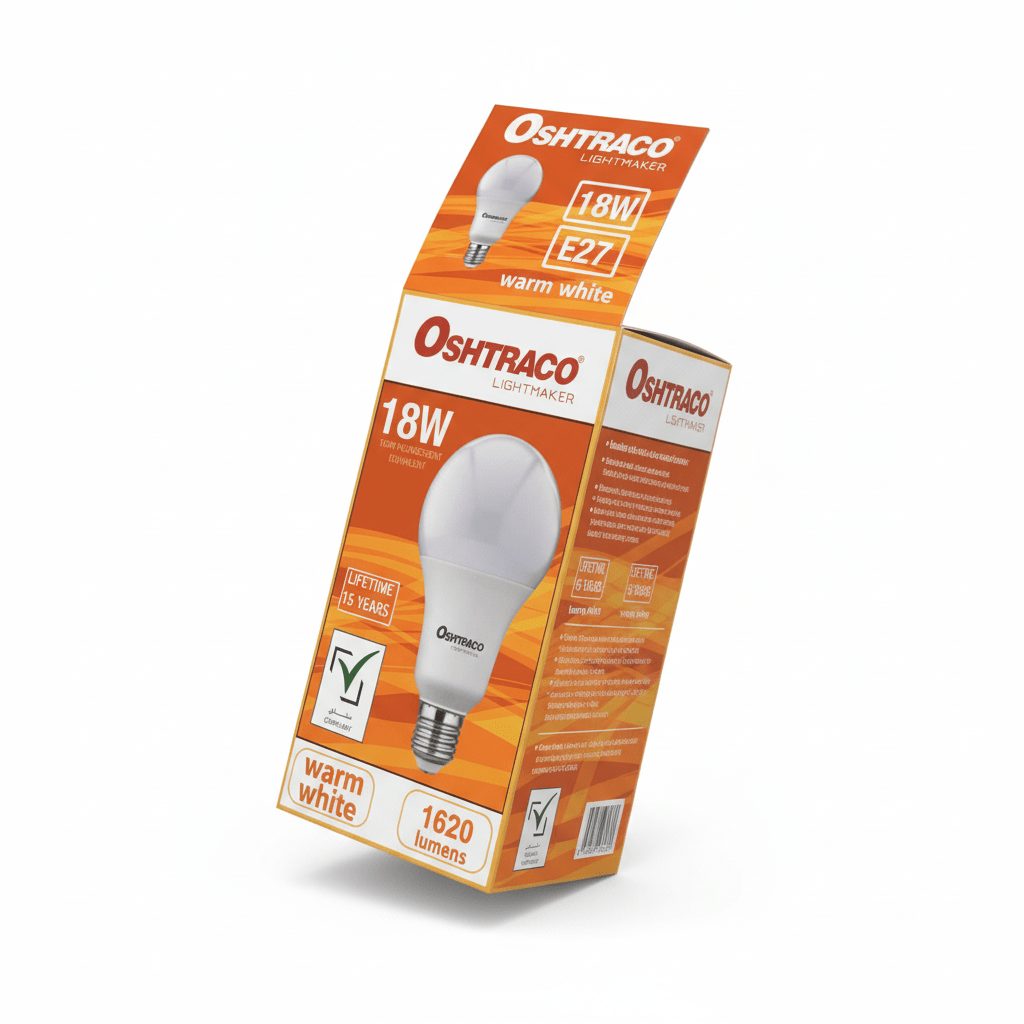 Oshtraco E27 LED Bulb 18W, Warm White - Al Kabayel Discount CentreOshtraco E27 LED Bulb 18W, Warm WhiteLight BulbsOSHTRACOAl Kabayel Discount Centre