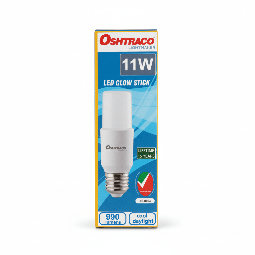 Oshtraco E27 LED Glow Stick Bulb 11W, Cool Day Light - Al Kabayel Discount CentreOshtraco E27 LED Glow Stick Bulb 11W, Cool Day LightLight BulbsOSHTRACOAl Kabayel Discount Centre