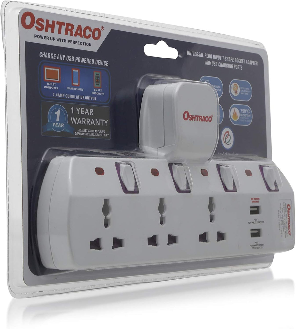 Oshtraco Universal Plug Input T - Shape Socket Adapter - Al Kabayel Discount CentreOshtraco Universal Plug Input T - Shape Socket AdapterCords & AdaptersOSHTRACOAl Kabayel Discount Centre