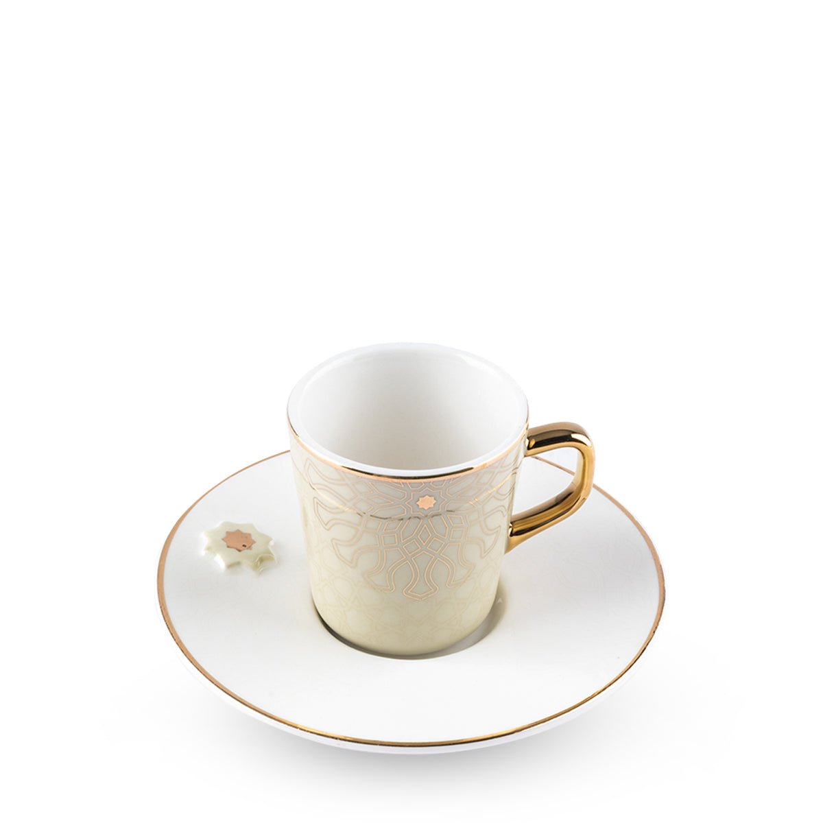 OTANTIC Asala 12pcs Coffee Set(6pcs Cup 100ml, 6pcs Saucer), Beige+Gold - Al Kabayel Discount CentreOTANTIC Asala 12pcs Coffee Set(6pcs Cup 100ml, 6pcs Saucer), Beige+GoldTea SetsOTANTICAl Kabayel Discount Centre