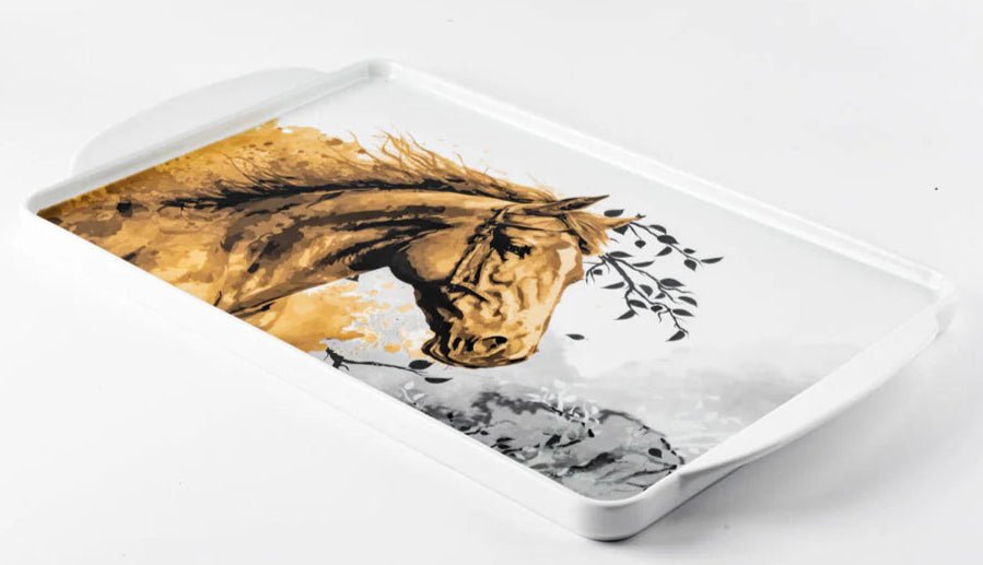 Otantic Samra Porcelain Serving Tray 47.5cm*28.5cm, Decorative Rectangular Serving Tray with Horse Design - Gy1532 - Al Kabayel Discount CentreOtantic Samra Porcelain Serving Tray 47.5cm*28.5cm, Decorative Rectangular Serving Tray with Horse Design - Gy1532Serving TraysOTANTIKAl Kabayel Discount Centre