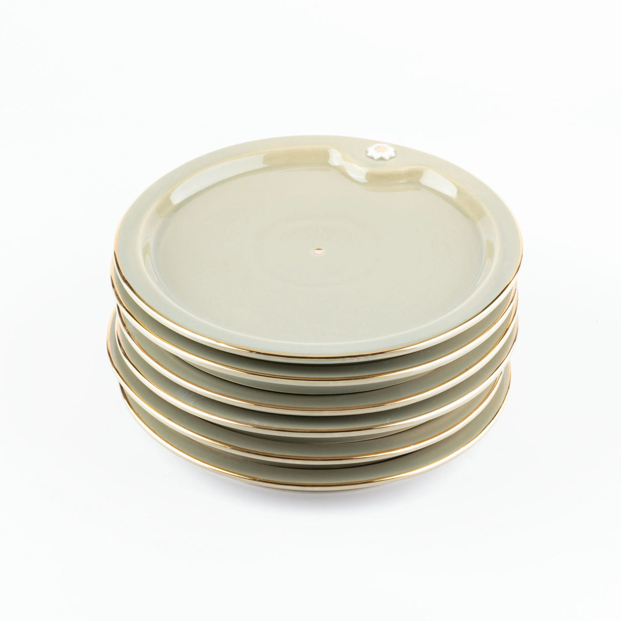 Otantik Asala Porcelain 9 - Piece Cake Serving Set - Olive and Gold - Al Kabayel Discount CentreOtantik Asala Porcelain 9 - Piece Cake Serving Set - Olive and GoldServing TraysOTANTIKAl Kabayel Discount Centre