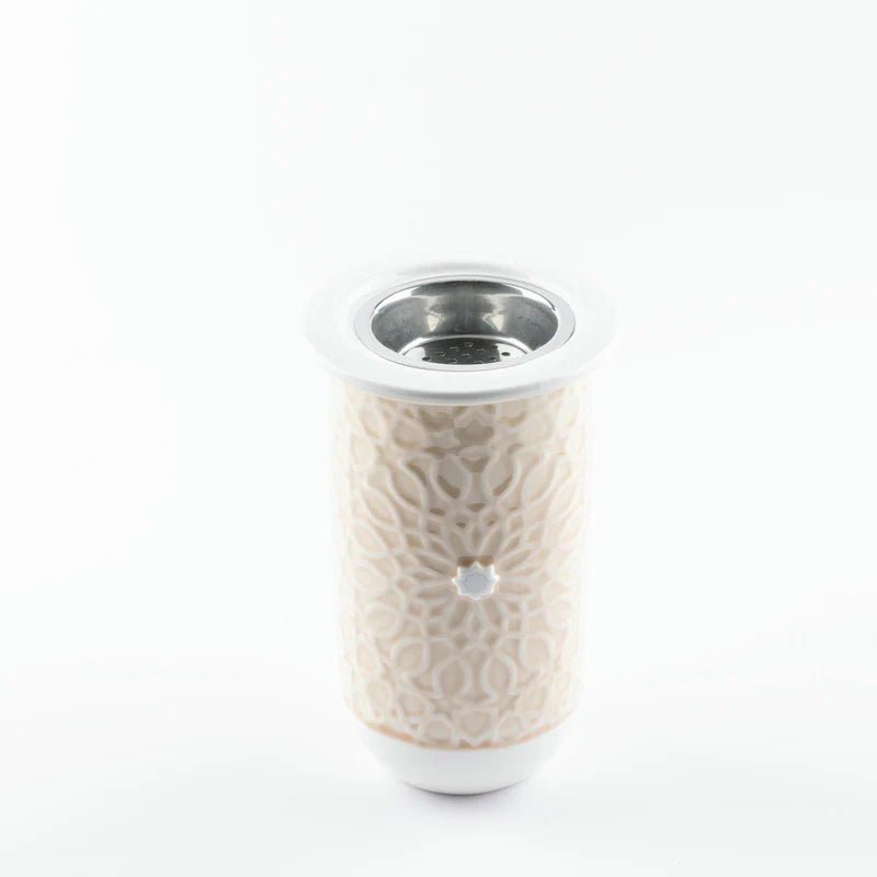 Otantik Asala Premium Porcelain Incense Burner – Beige & Gold Warm Finish – 11×18 cm Aromatic Display Burner - Al Kabayel Discount CentreOtantik Asala Premium Porcelain Incense Burner – Beige & Gold Warm Finish – 11×18 cm Aromatic Display BurnerPorcelain Incense BurnerOTANTIKAl Kabayel Discount Centre